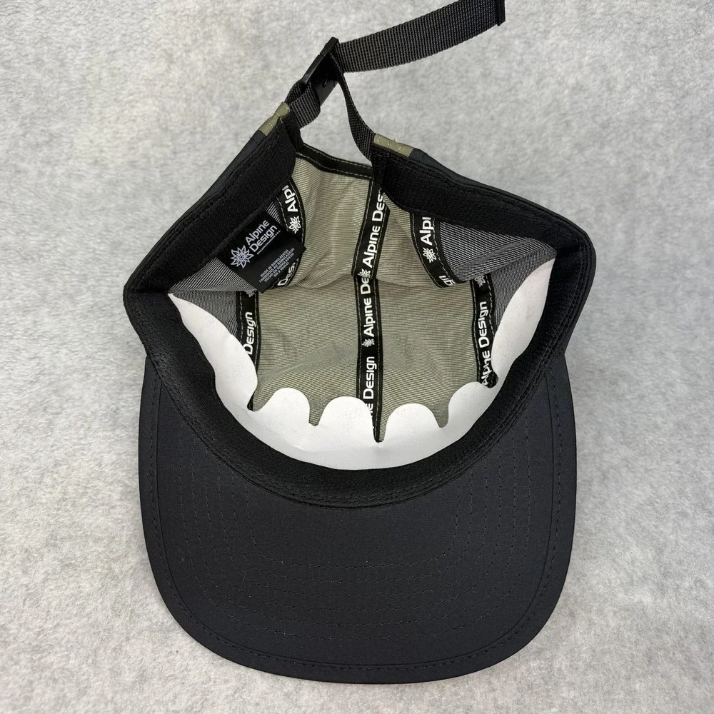 Alpine Design Hat Cap‎ Strap Back Mens One Size Black Olive Khaki 5 Panel Nylon